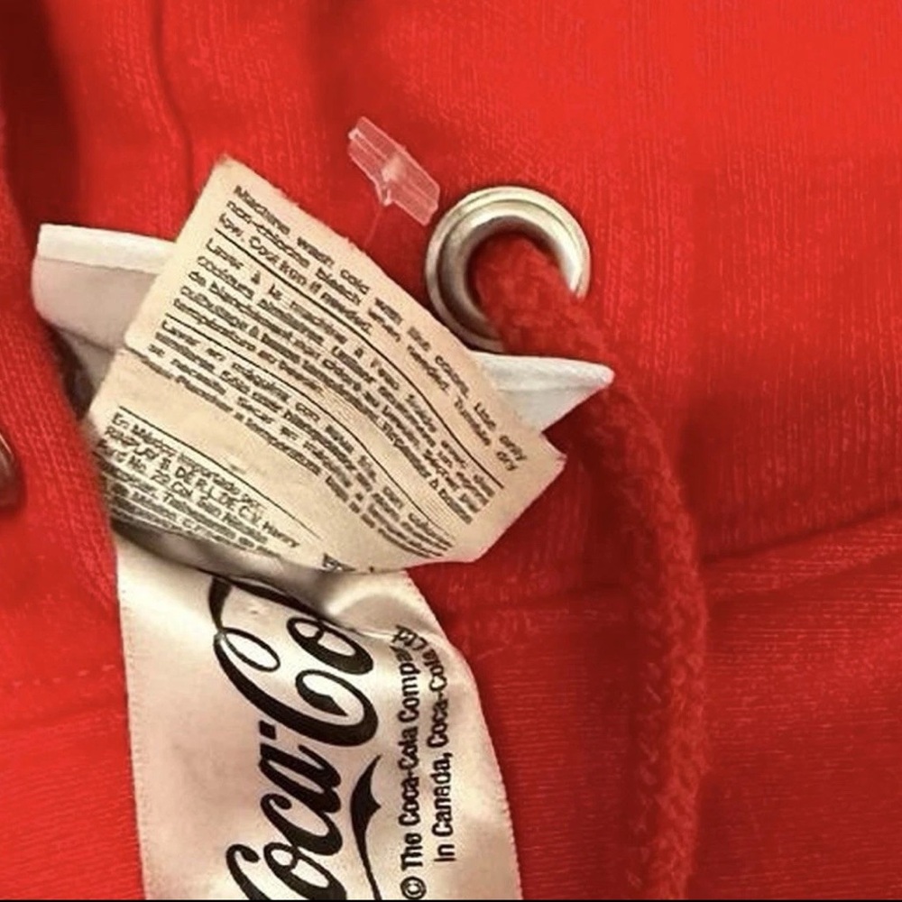 Champion X Coca Cola Red Coca-Cola Logo Reverse Weave Hoodie - Picture 4 of 4